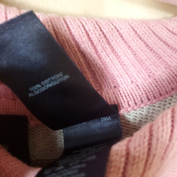 Crazy Horse Horizontal Striped Button Shoulder Turtle Neck Sweater Size XL - Picture 10 of 11